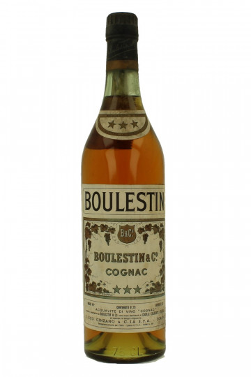 BOULESTIN Cognac 3 star Bot 60/70's 75cl 40% OB-