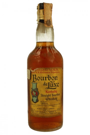 Bourbon De LUxe   Kentucky Straight Bourbon Whiskey bot 60/70's 75cl 43%