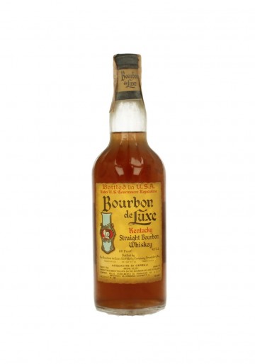 BOURBON DE LUXE  KENTUKY STRAIGHT  75CL 43% BOTTLED IN THE 60 'S /70'S