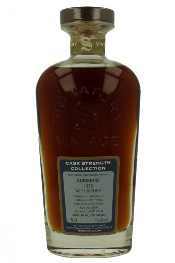 BOWMORE 36yo 1972 2008 70cl 45.4% Signatory  - Sherry Butt  2380