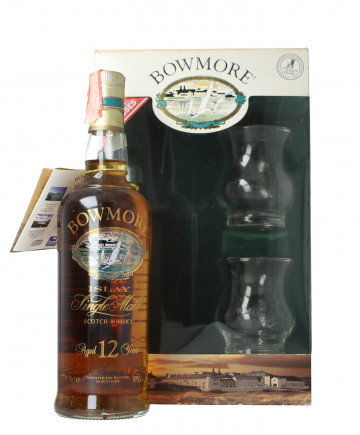 Bowmore Islay  Scotch Whisky 12 years old Bot in The 90's 70cl 40% Gift Box