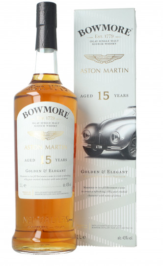 Bowmore Islay Scotch Whisky 15 year old 100cl 43% OB  - Aston Martin edition