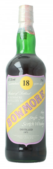 Bowmore Islay  Scotch Whisky 18 year old 1971 75cl 57.3% Sestante  -