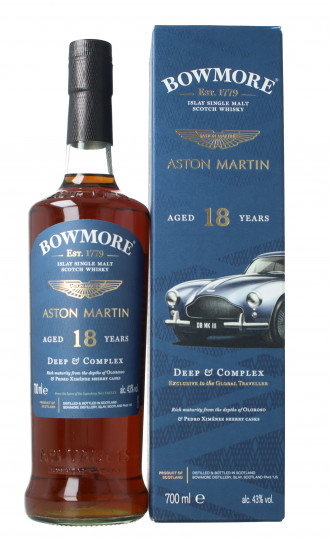 Bowmore Islay Scotch Whisky 18 year old 70cl 43% OB  - Aston Martin edition