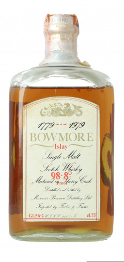 Bowmore Islay  Scotch Whisky 1969 1979 75cl 56.2% ob-Fecchio Import sherry cask 322 bottle n 7