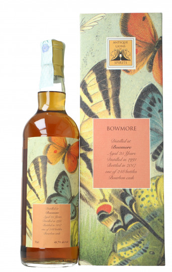 Bowmore Islay  Scotch Whisky 25yo 1991 2017 70cl 48.7% Antique Lions of Whisky
