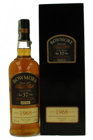 Bowmore Islay  Scotch Whisky 37 year old 1968 70cl 43.4% OB- ONLY 708 Bts