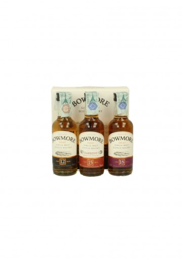 BOWMORE MINI SET  12-15-18YO 5 CL MINIATURES   