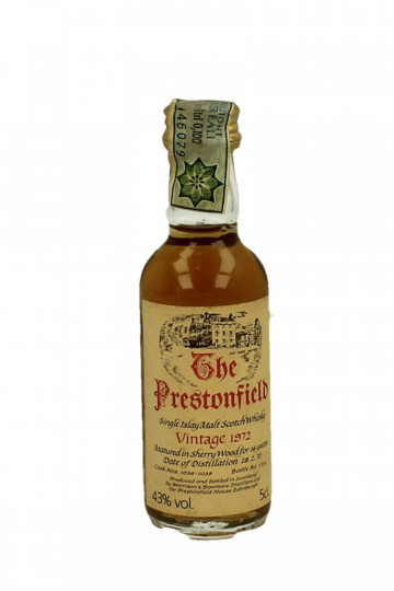 Bowmore Miniatures 1972 1x5cl 43% The Prestonfield House- Signatory plus one Preston Castle series