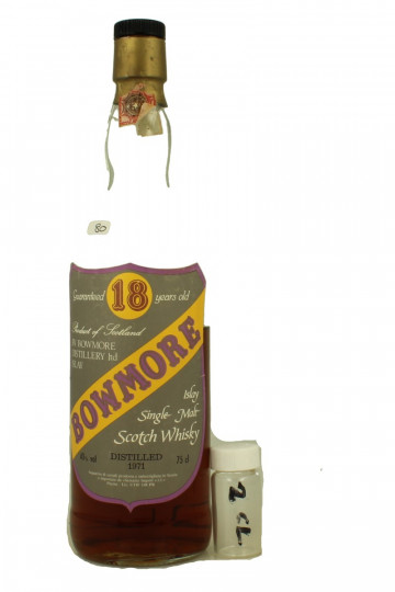 Bowmore     SAMPLE 18 Years Old 1971 2cl 40% Sestante  - SAMPLE 2 CL AMAZING WHISKY  !!!! IS NOT A FULL BOTTLE BUT SAMPLE