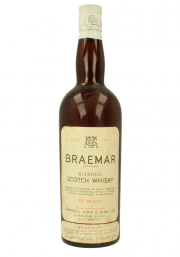 BRAEMAR  Bot.60's 75cl 70°proof Campbell, Hope & King  - Blended