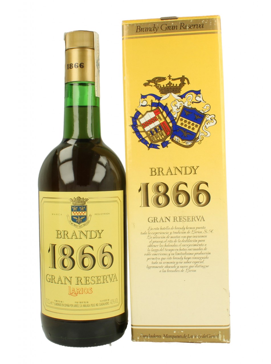 BRANDY 1866 OLD BOTTLE GRAN RESERVA 70 CL 40 Products Whisky