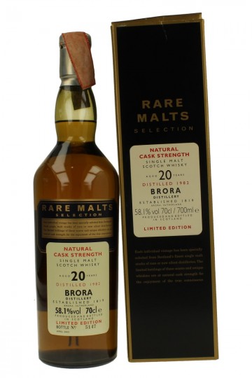 BRORA 20 years old 1982 2003 70cl 58.1% RARE MALTS SELECTION