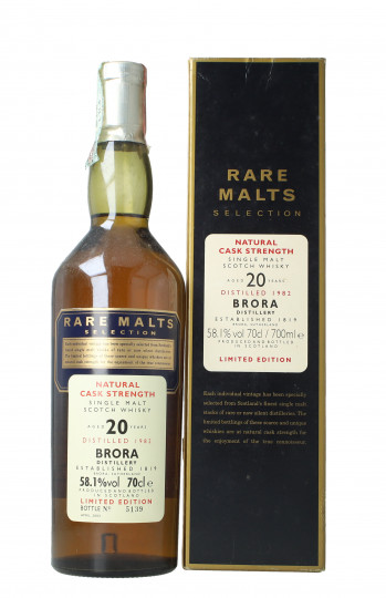 Brora Highland  Scotch Whisky 20 years old 1982 2003 70cl 58.1% OB  - Rare Malts selection