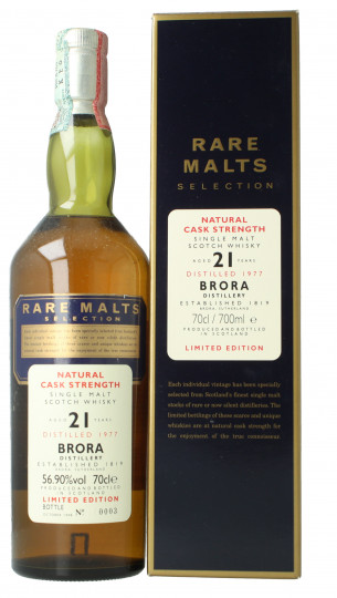 Brora Highland  Scotch Whisky 21 Year old 1977 1998 70cl 56.9% OB  - Rare Malts selection