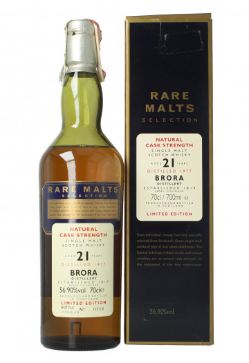 Brora Highland  Scotch Whisky 21 Year old 1977 1998 70cl 56.9% OB  - Rare Malts selection