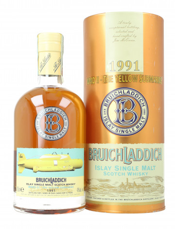 Bruichladdich  Islay Scotch Whisky 14 Year old 1991 46% OB- Yellow Submarine