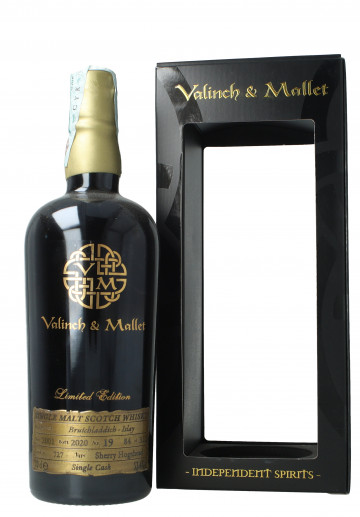 Bruichladdich Islay  Scotch Whisky 19 Year Old 2001 2020 70cl 53.4% Valinch & Mallet Cask n. 727