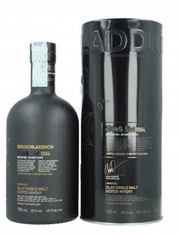 Bruichladdich Islay  Scotch Whisky 26 Year Old 1994 70cl 45.1 % OB- Black Art 08.1