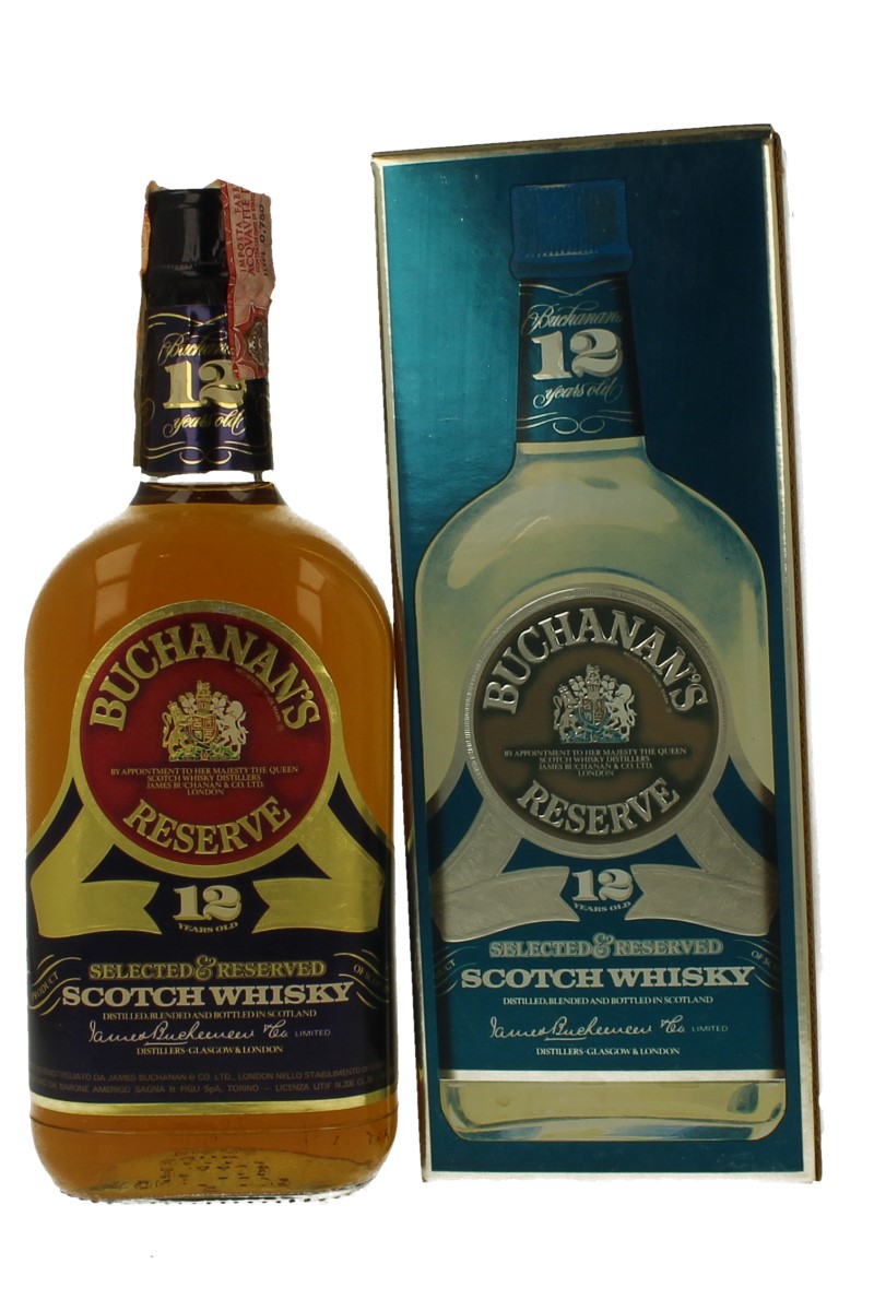 BUCHANAN'S Reserve Blended Scotch Whisky 12 Years Old Bot 7080's 70cl