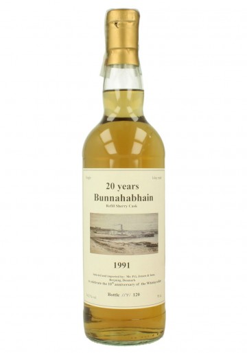 BUNNAHABHAIN 20yo 1991 70cl 54.2% Jensen & Sons Whiskyceller 10th Anniversary