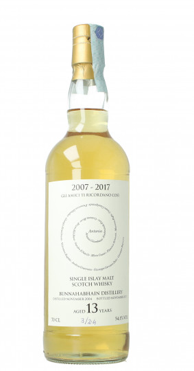 BUNNAHABHAIN Islay Scotch Whisky 13 year old 2007 2017 70cl 54.1% Casari commemoration