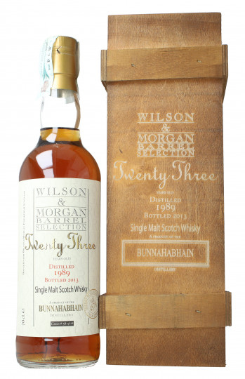 BUNNAHABHAIN Islay Scotch Whisky 23 year old 1989 2013 70cl 45.7% Wilson & Morgan  -