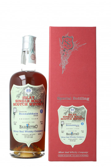 BUNNAHABHAIN Islay Scotch Whisky 23 year old 1990 2013 70cl 46.6% Silver Seal- Bar Metro