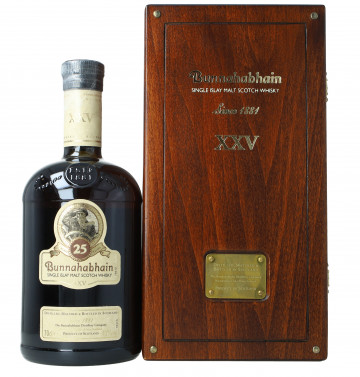 BUNNAHABHAIN Islay Scotch Whisky 25 Year old 1949 70cl 43% OB- Wood Box