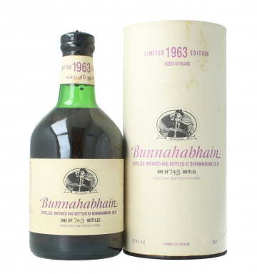 BUNNAHABHAIN Islay Scotch Whisky 40 Years Old 1963 70cl 42.9%