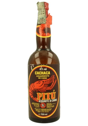 CACHACA PITU BOTTLED IN THE  90'S EARLY 2000 70 CL 54 %
