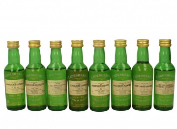 CADENHEAD'S 5CL 8 VERY RARE MINIATURES  GLENTAUCHERS-GLENLOSSIE-GLENKEITH ......