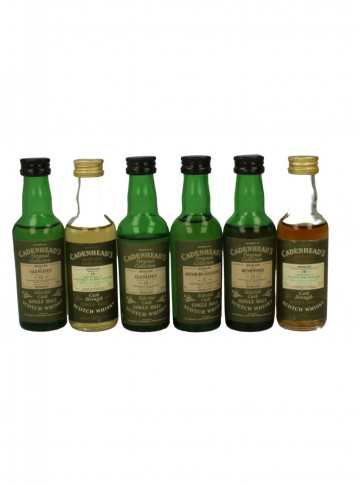 CADENHEAD'S ORIGINAL COLLECTION 5CL 5 RARE MINIATURES GLENLIVET-LOCH-GLENLIVET-SPEYBURN-BENRINNES