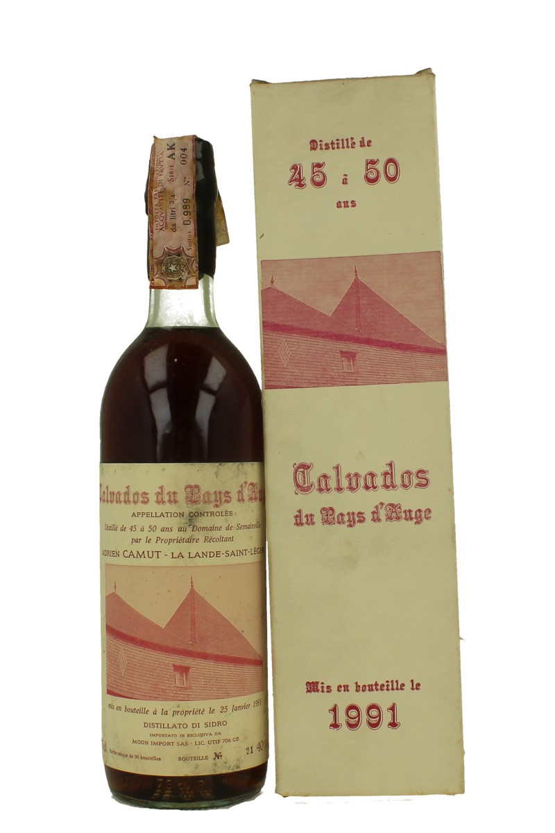 CALVADOS DU PAYS D'AUGE ADRIEN CAMUT 45 and 50 Years Old bottled