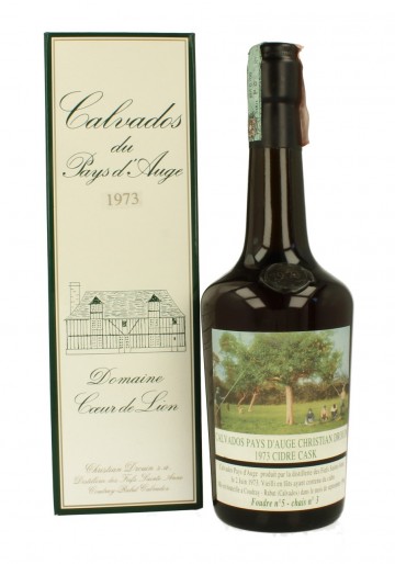 CALVADOS DU PAYS D'AUGE CHRISTIAN DROUIN 1973 70 CL 43% CIDRE CASK 