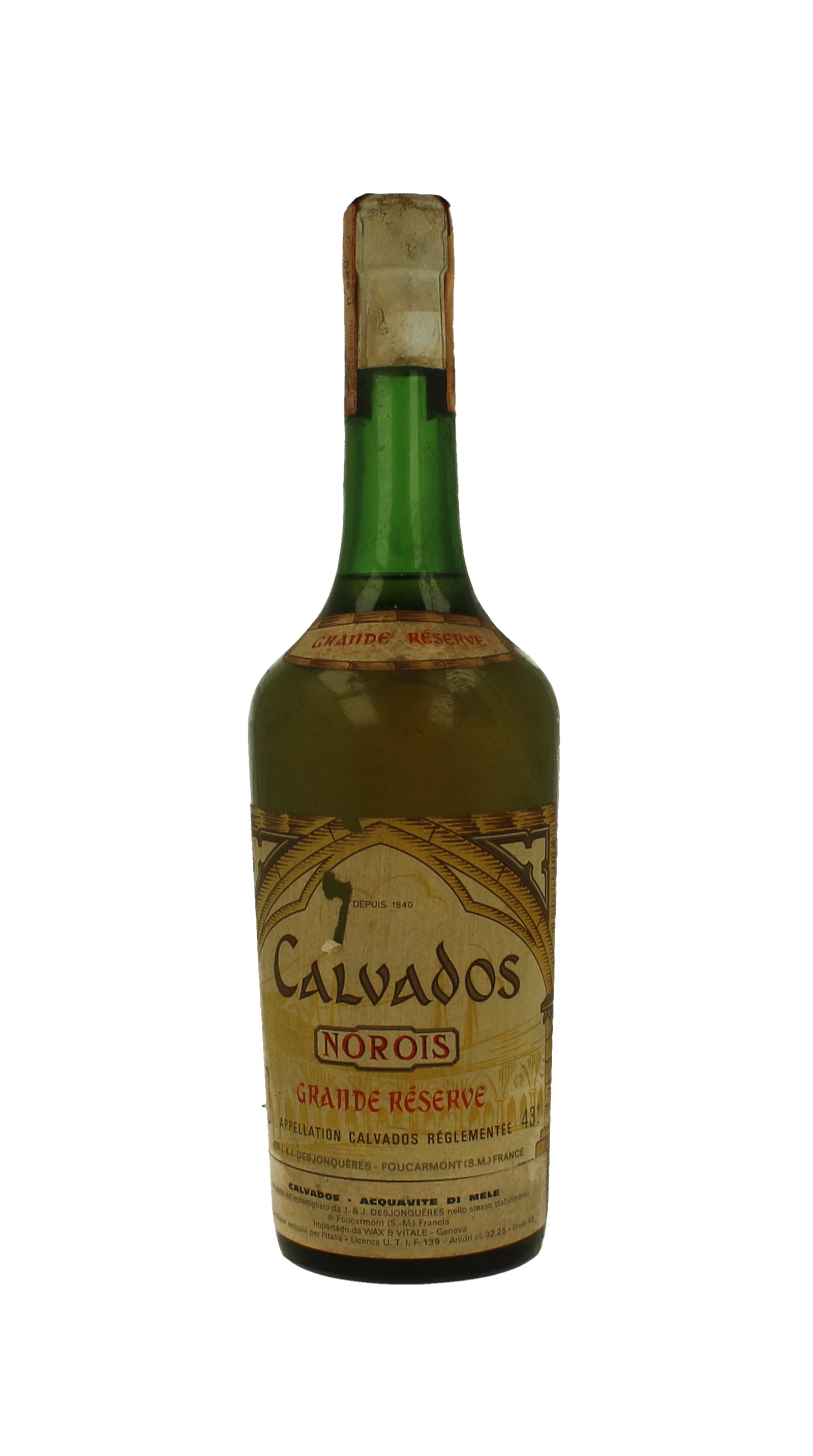 CALVADOS Norois Bot 60/70's maybe 50's 75cl 43% Grande Reserve