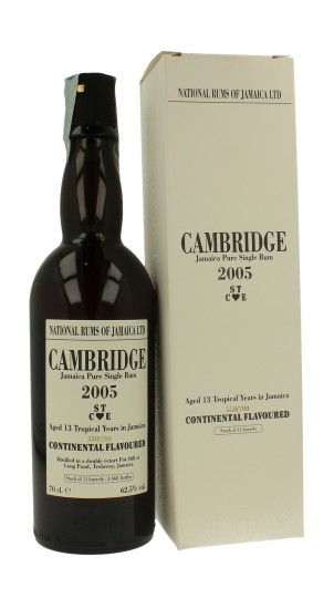 CAMBRIDGE 13yo 2005 2018 70cl 62.5% Velier Continental Flavoured Rum