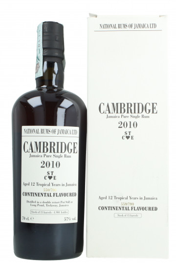 Cambridge Jamaica Pure single Rum 12 Years old 2010 70cl 57% Velier -
