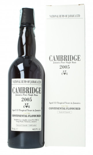 Cambridge Jamaica Pure single Rum 13yo 2005 2018 70cl 62.5% Velier Continental Flavoured Rum