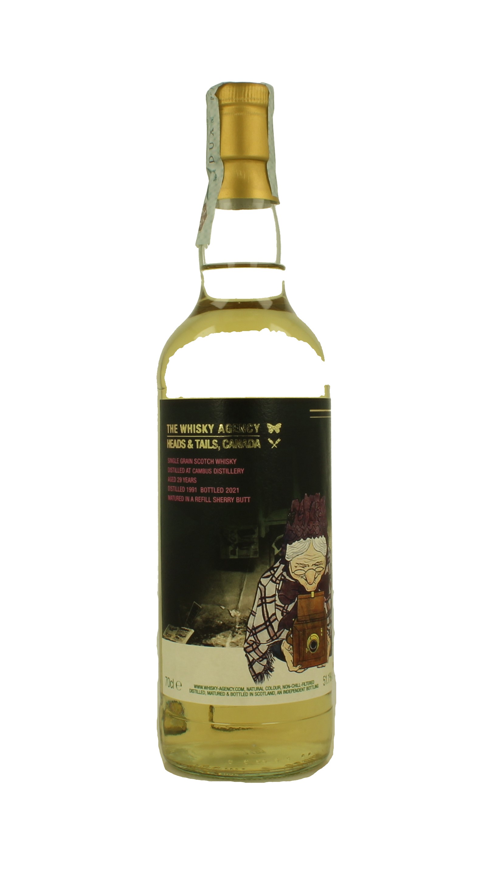 CAMBUS 29 years old 1991 2021 70cl 51.1 the whisky agency Heads