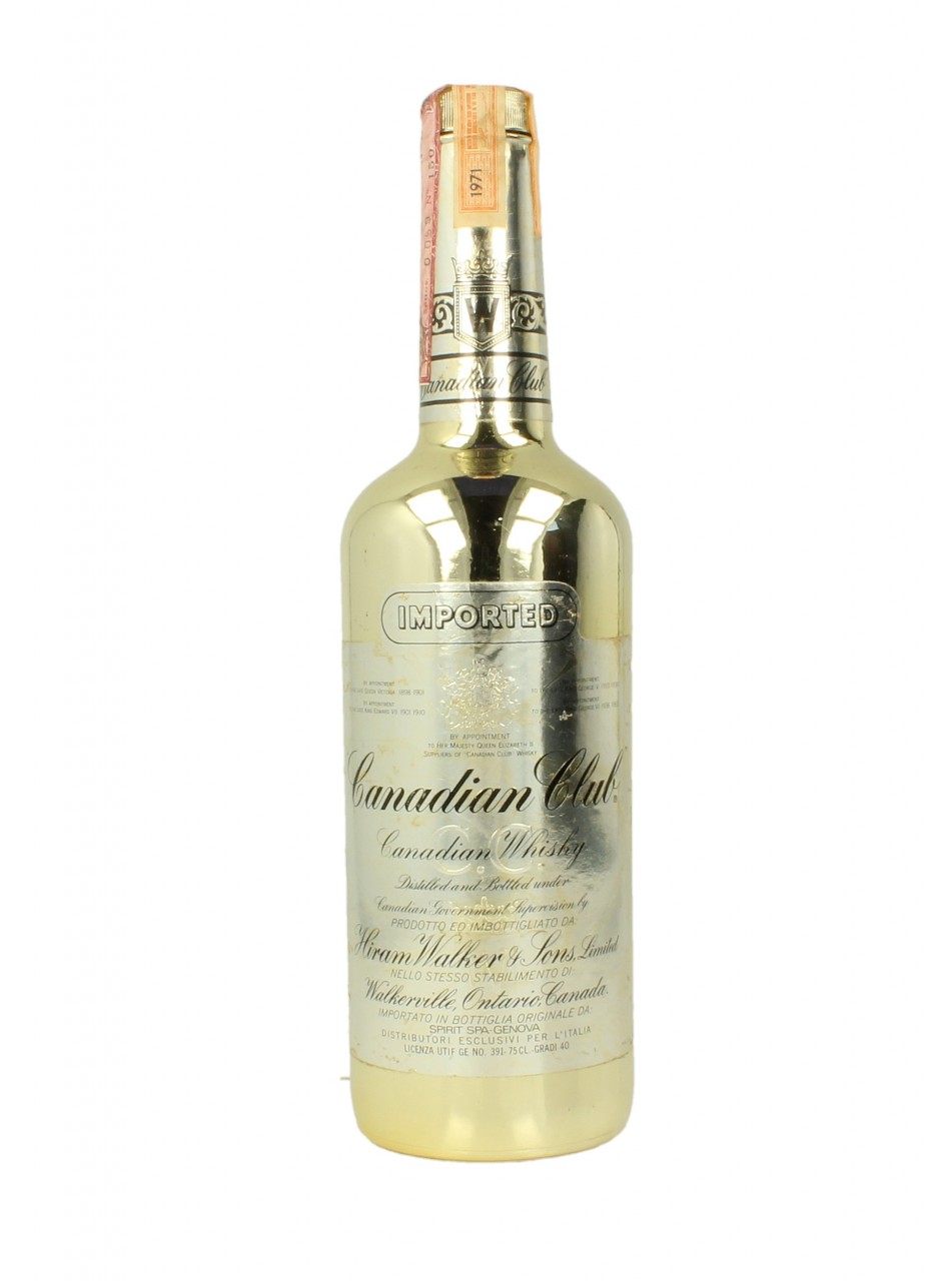 Canadian Club 6 Year Canadian Whisky Gold Bottle 1971