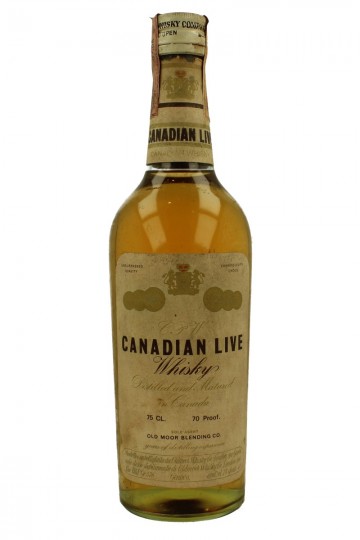 Canadian Live Bot. 60's 75cl 70 proof Old Moor Blending