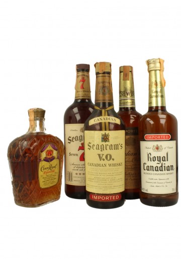 CANADIAN Mix of 5 bottles 70-75cl 40-43%