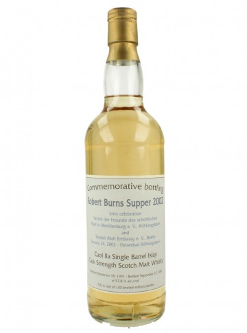 CAOL ILA  1991 2001 70cl 57.8% Robert Burn Supper 2002