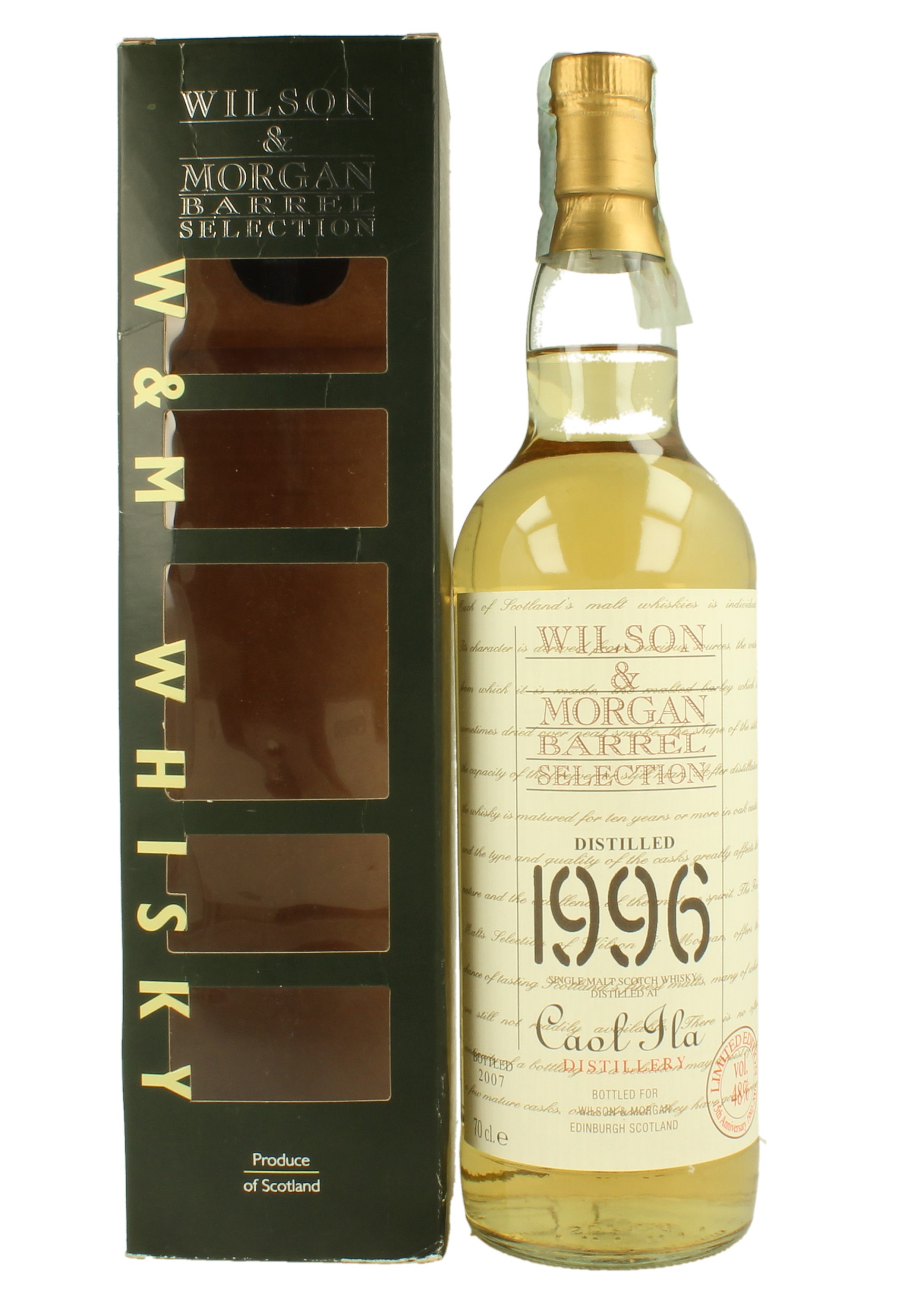 【未開栓保管品】WILSON&MORGAN CAOL ILA 22 CAOL ILA 1996 2007 70cl 48% Wilson & Morgan - 5th Annivesary