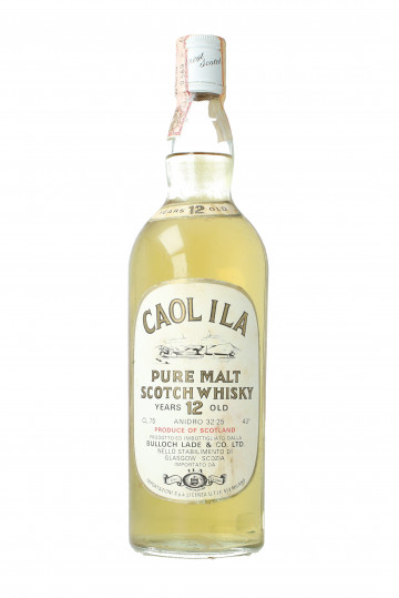 Caol Ila Islay  Scotch Whisky 12 year old - Bot.60's or early 70's 75cl 43% OB-White label very rare