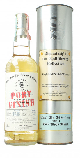 Caol Ila Islay  Scotch Whisky 13 year old 1991 2004 70cl 46% SIGNATORY- cask 03-7311 Port Finish