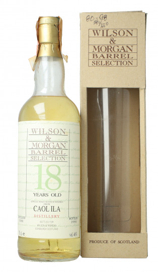 Caol Ila Islay  Scotch Whisky 18 year old 1980 1998 70cl 46% Wilson & Morgan  -