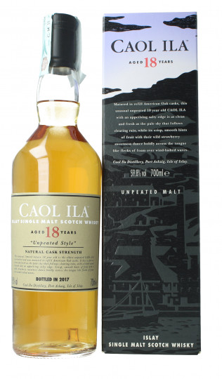 Caol Ila Islay  Scotch Whisky 18 year old 2017 edition 70cl 59.8% OB-Unpeated