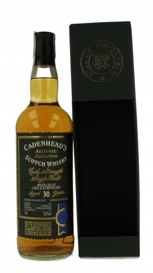 Caol Ila Islay  Scotch Whisky 30 Years Old 1984 2014 70cl 56.2% Cadenhead's - Authentic Collection